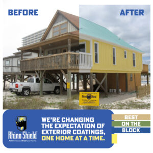 Rhino Shield on the Florida Panhandle Coast before and after